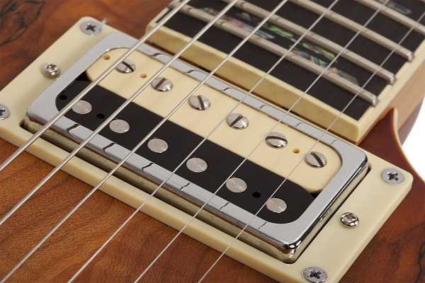 Электрогитара SCHECTER [C-1 EXOTIC SPALTED MAPLE SNVB] электрогитара 6-струнная, корпус: красное дерево, топ: клен, гриф: клен, накладка: черное дерево, 24 лада, цвет:  Satin Natural Vintage Burst (SNVB)