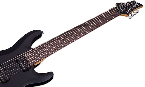 Электрогитара SCHECTER [C-8 DELUXE SBK] электрогитара 8-струнная, корпус: липа, гриф: клен, накладка: палисандр, 24 лада, цвет: Satin Black (SBK)