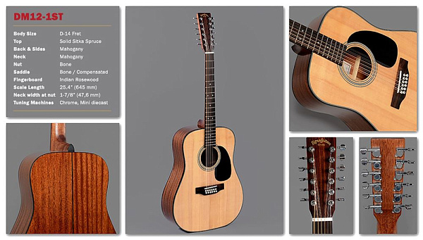 Sigma DM12-1ST - Акустическая 12-струнная гитара