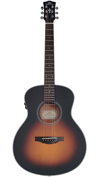 Трансакустическая гитара с уменьшенным корпусом Kepma [ES36E-K10PRO-3TSM] Кол-во струн: 6, тип корпуса: GS Mini, верхняя дека: ель (ламинат), корпус: махагон (ламинат), гриф: нато / окуме, накладка грифа: палисандр, звукосниматель K10PRO, цвет: санбёрст