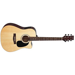 Martinez FAW-801 CEQ Электроакустическая гитара, цвет натуральный.
