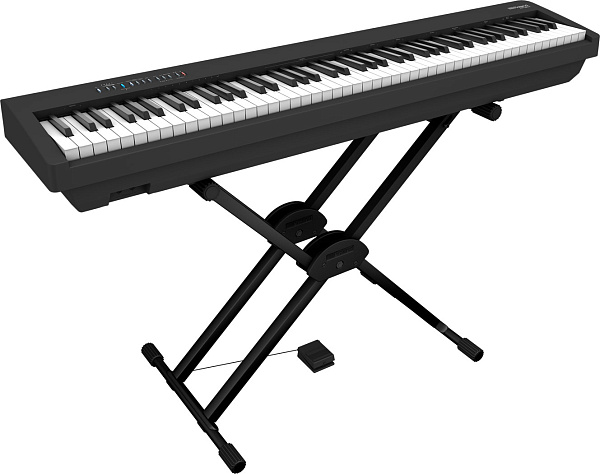 Компактное цифровое пианино ROLAND [FP-30X-BK] (88 клавиш PHA-4 Standard), полифония 256 голосов, 56 тембров, Bluetooth Audio 3.0 и MIDI 4.0, технология SuperNATURAL Piano, 2 выхода для наушников, рекордер, вес 14,8 кг. , черное.
