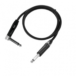 Shnoor IC124-JMJMR-B-2m Инструментальный кабель про-уровня с чёрными прямым и угловым разъёмами 1/4"