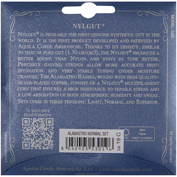 AQUILA  ALABASTRO 19C - Cтруны для классической гитары