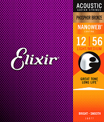 Elixir 16077 (12-56) - Струны для акустической гитары