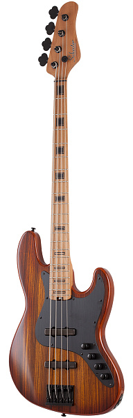 Бас-гитара SCHECTER [J-4 EXOTIC FVSB]  4-струнная, корпус: болотный ясень, топ: зебравуд, гриф: запеченный клен, 21 лад, звукосниматели: EMG Metal Works SJ, цвет: Faded Vintage Sunburst (FVSB)