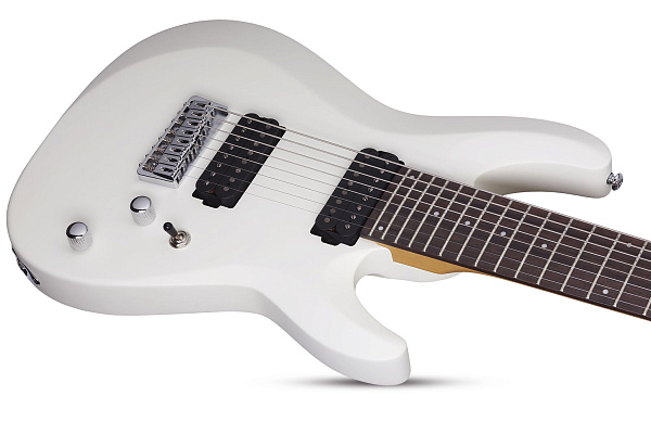 Электрогитара SCHECTER [C-8 DELUXE SWHT] электрогитара 8-струнная, корпус: липа, гриф: клен, накладка: палисандр, 24 лада, цвет: Satin White (SWHT)