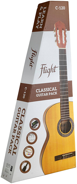FLIGHT C-120 BK PACK - Гитара классическая в наборе
