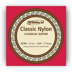 D'Addario J2701 Classical Отдельная 1 струна для классической гитары, нейлон, нормальное натяжения.