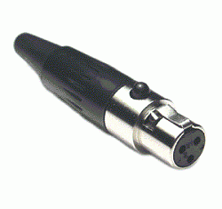 Amphenol 92M-502 (3P) gold Разъем mini-XLR female кабельный 3-контактный.