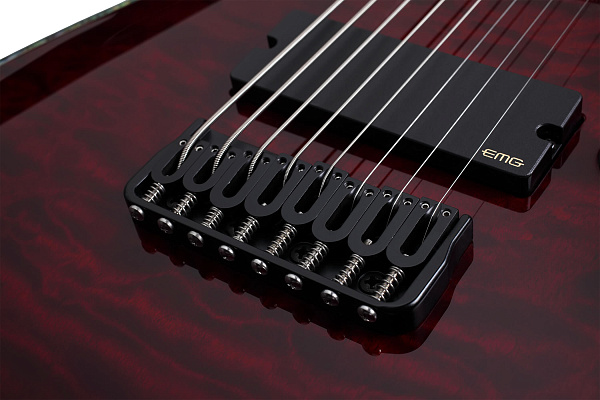 Электрогитара SCHECTER [HELLRAISER C-8 BCH] электрогитара 8-струнная, корпус: красное дерево, топ: волнистый клен, гриф: красное дерево, накладка: палиснадр, 24 лада, цвет: Black Cherry (BCH)