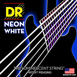 DR NWE-9 (9-46) Neon Комплект струн электрогитары люминесцентные, White