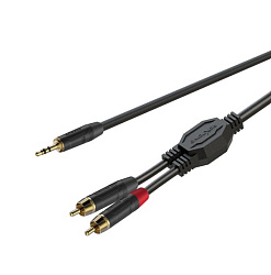 ROXTONE GPTC140/3 Аудио-кабель Jack (стерео 3,5 мм) - 2 х RCA «папа» 3 метра