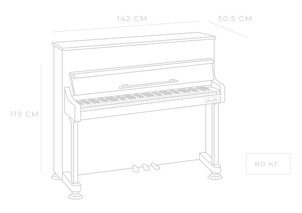 Мелодива Гранд 05 - Цифровое пианино, цвет белый