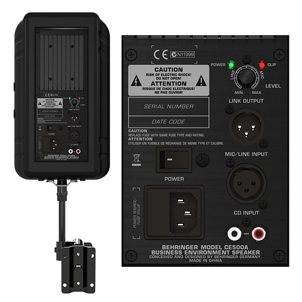 Behringer CE500A-BK Активная 2-х полосная акустическая система, 5,5"+0,5", 80 Вт, 60Hz-23kHz(-10db).