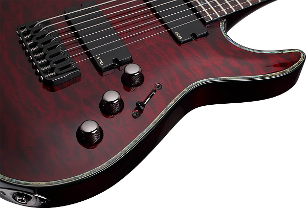 Электрогитара SCHECTER [HELLRAISER C-8 BCH] электрогитара 8-струнная, корпус: красное дерево, топ: волнистый клен, гриф: красное дерево, накладка: палиснадр, 24 лада, цвет: Black Cherry (BCH)