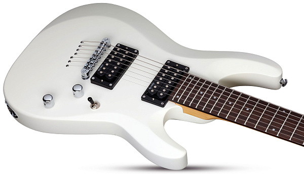 Электрогитара SCHECTER [C-7 DELUXE SWHT] электрогитара 7-струнная, корпус: липа, гриф: клен, накладка: палисандр, 24 лада, цвет: Satin White (SWHT)