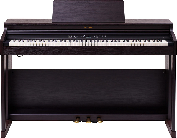 Цифровое пианино ROLAND [RP701-DR] корпусное, клавиатура PHA-4, покртиые клавиш под слоновую кость,  324 тембра, полифония - 256 голосов, функция обучения, 3 педали, 2 выхода на наушники,цвет Dark Rosewood.