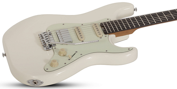 Электрогитара SCHECTER [NICK JOHNSTON TRAD-HSS A. SNOW] электрогитара 6-струнная, корпус: ольха, гриф: обоженный клён, накладка черное дерево, на болтах, звукосниматели: HSS, 22 лада, цвет: Atomic Snow