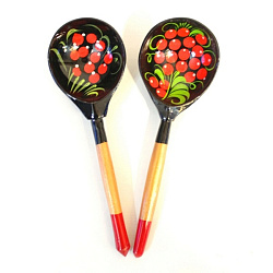 Хохлома LHL6501 - Деревянная ложка полубаская