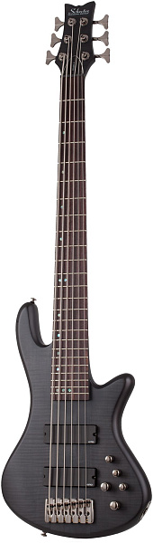 Бас-гитара SCHECTER [STILETTO STUDIO-6 STBLS] бас-гитара 6-струнная, корпус: красное дерево, топ: огненный клен, гриф: клен/орех, накладка: палисандр, цвет: See-Thru Black Satin (STBLS)