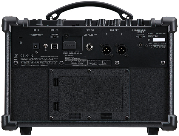 Компактный басовый комбоусилитель BOSS [DCB-LX] Dual CUBE Bass LX, 10 Вт(5+5 В), процессор эффектов, питание от блока питания или 8 батарей AA, Drum машина, Looper, USB