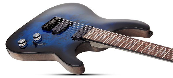 Электрогитара SCHECTER [OMEN ELITE-6 STBB] электрогитара 6-струнная, корпус: красное дерево, топ: кап, гриф: клен, накладка: палисандр, 24 лада, цвет: See-Thru Blue Burst (STBB)