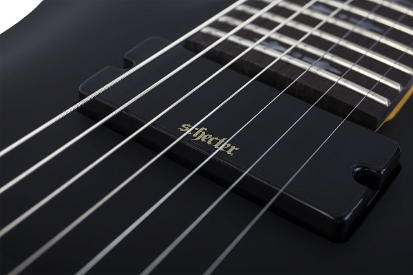 Электрогитара SCHECTER [DEMON-7  ABSN] электрогитара 7-струнная, корпус: липа, гриф: клен, накладка: венге, 24 лада, цвет: Aged Black Satin (ABSN)