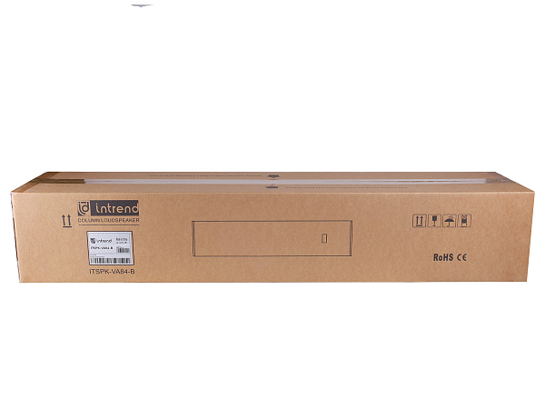 Звуковая колонна Intrend [ITSPK-VA84-B] активная, управляемая, встроенный DSP, 8x4", 320 Вт RMS, вход DANTE, SPL 121dB,  120Hz~16kHz, 120°х20° (+/-20°) (HxV), цвет черный, крепление в комплекте
