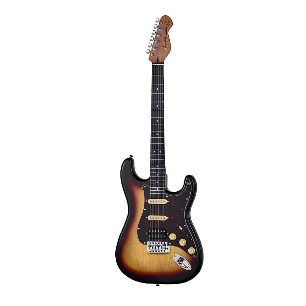 Mooer MSC10 Pro Sunburst - Электрогитара Stratocaster с чехлом, цвет санберст