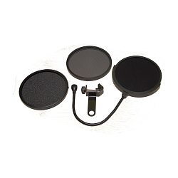 INVOTONE MPF300 Поп фильтр (комплект 3 шт. разной плотности) с креплением