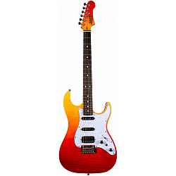 JET JS-600 TRS - Электрогитара, Stratocaster, прозрачный красный