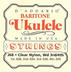 D'ADDARIO J68 Струны для укулеле баритон 