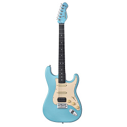 Mooer MSC10 Pro Daphne Blue - Электрогитара Stratocaster с чехлом, цвет голубой
