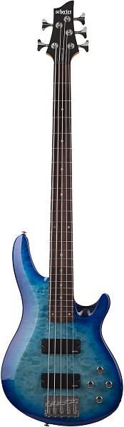 Бас-гитара SCHECTER [C-5 PLUS OBB] бас-гитара 5-струнная, корпус: липа, топ: стеганый клен, гриф: клен, накладка: палисандр, 24 лада, цвет: Ocean Blue Burst (OBB)