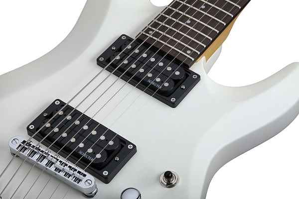Электрогитара SCHECTER [C-7 DELUXE SWHT] электрогитара 7-струнная, корпус: липа, гриф: клен, накладка: палисандр, 24 лада, цвет: Satin White (SWHT)