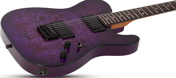 Электрогитара SCHECTER [PT STANDARD PBB] электрогитара 6-струнная, корпус: красное дерево, топ из капа, гриф: печеный клен, накладка: палисандр, 22 лада, цвет Purple Burst Burl (PBB)