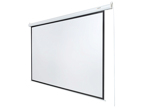 [LEC-100107] Экран с электроприводом Lumien [Eco Control] 183x244 см (раб. область 175х236 см) (116") Matte White черная кайма по периметру 4:3