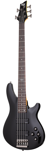 Бас-гитара SCHECTER [C-5 BASS SGR BY SCHECTER  BLK] бас-гитара 5-струнная, с чехлом, корпус: липа, гриф: клён, накладка палисандр, 24 лада, цвет Gloss Black (BLK)