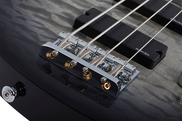 Бас-гитара SCHECTER [C-4 PLUS CB] Бас-гитара SCHECTER C-4 PLUS CB - бас-гитара 4-струнная, корпус: липа, топ: стеганый клен, гриф: клен, накладка: палисандр, 24 лада, цвет: Charcoal Burst (CB)