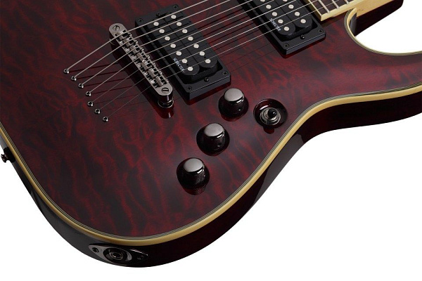 Электрогитара SCHECTER [OMEN EXTREME-7 BCH] электрогитара 7-струнная, электрогитара 6-струнная, корпус: красное дерево, топ: стеганый клен, гриф: клен, накладка: палисандр, 24 лада, цвет: Black Cherry (BCH)