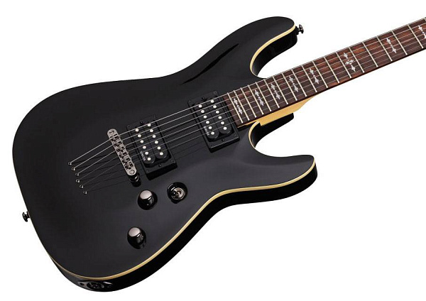 Электрогитара SCHECTER [OMEN-6 2012 BLK] электрогитара 6-струнная, корпус: липа, гриф: клен, накладка: палисандр, 24 лада, цвет: Gloss Black (BLK)