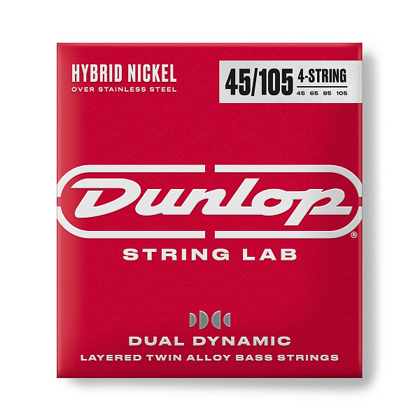 Dunlop DBHYN45105 Dual Dynamic - Струны для бас-гитары 45-105, никель/сталь