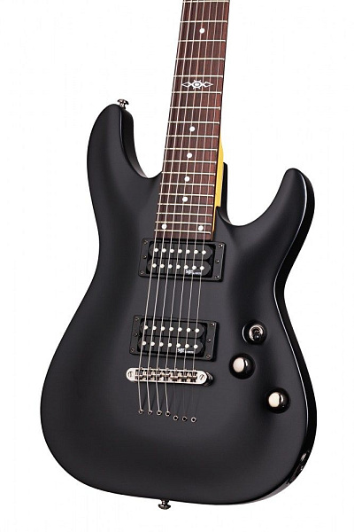 Электрогитара SCHECTER [C-7 SGR BY SCHECTER MSBK] электрогитара 7-струнная, с чехлом, корпус: липа, гриф: клен, накладка: палисандр, 24 лада, цвет Midnight Satin Black (MSBK)
