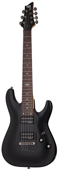 Электрогитара SCHECTER [C-7 SGR BY SCHECTER MSBK] электрогитара 7-струнная, с чехлом, корпус: липа, гриф: клен, накладка: палисандр, 24 лада, цвет Midnight Satin Black (MSBK)