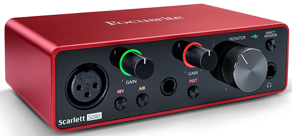 FOCUSRITE Scarlett Solo 3rd Gen - Аудио интерфейс USB, 2 входа/2 выхода