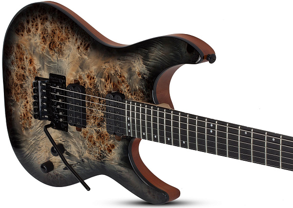 Электрогитара SCHECTER [C-6 FR PRO CB] электрогитара 6-струнная, корпус: красное дерево, топ: кап, гриф: клен 3 куска, накладка: венге, 24 лада, FloydRose, цвет: Charcoal Burst (CB)