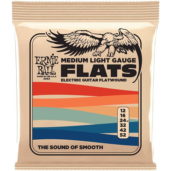 ERNIE BALL 2582 Flatwound Medium Light 11-52 - Струны для электрогитары