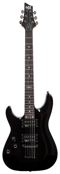 Электрогитара SCHECTER [C-1 SGR BY SCHECTER BLK] электрогитара 6-струнная, с чехлом, корпус: липа, гриф: клен, накладка: палисандр, 24 лада, цвет Black (BLK)