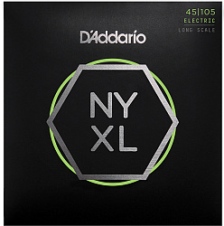 D'Addario NYXL45105 - Комплект струн для бас-гитары, никелированные